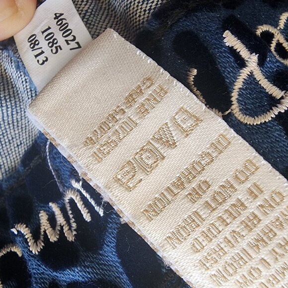 Justice Premium Jeans Blue Leopard Print Textured Velvet Size 7S Simply Low EUC - Picture 6 of 10